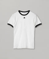 Signature Contrast T-Shirt-courrèges-Forget-me-nots Online Store