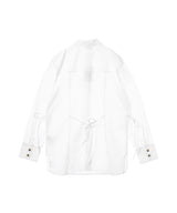 Cotton Poplin Oversized Tie String Shirt-GANNI-Forget-me-nots Online Store