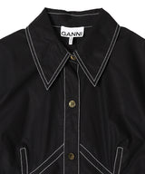 Cotton Poplin Long Shirt Dress-GANNI-Forget-me-nots Online Store