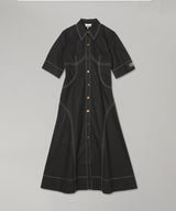 Cotton Poplin Long Shirt Dress-GANNI-Forget-me-nots Online Store