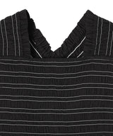 Washed Stretch Cotton Smock Midi Straps Dress-GANNI-Forget-me-nots Online Store