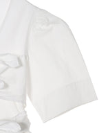 Washed Stretch Cotton Tie Strap Blouse-GANNI-Forget-me-nots Online Store