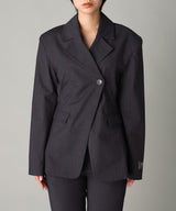 Stretch Stripe Blazer-GANNI-Forget-me-nots Online Store