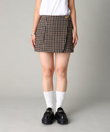 Check Wool Mix Skirt-GANNI-Forget-me-nots Online Store