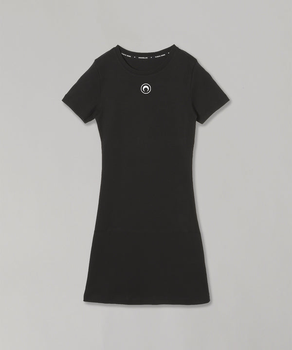 Organic Cotton 1X1 Rib T-Shirt Dress-Marine Serre-Forget-me-nots Online Store