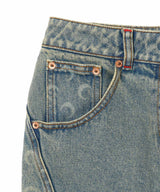 Moon Laser Denim Mini Skirt-Marine Serre-Forget-me-nots Online Store