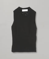 Knit Rib Sleeveless Pullover-Marine Serre-Forget-me-nots Online Store
