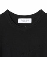 Knit Rib Crewneck Pullover-Marine Serre-Forget-me-nots Online Store