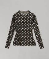 Recycled Moon Jersey Ss Crewneck Top-Marine Serre-Forget-me-nots Online Store