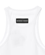 Moon Logo Ribbed Jersey Tank Top-Marine Serre-Forget-me-nots Online Store