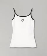 Moon Logo Ribbed Jersey Tank Top-Marine Serre-Forget-me-nots Online Store