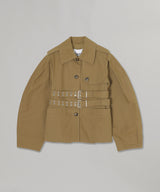 Workwear Canvas Short Peplum Jacket