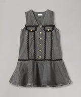 Rigid Denim Mini Dress-GANNI-Forget-me-nots Online Store