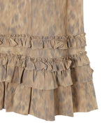 Printed Stretch Cotton U-neck Mini Dress