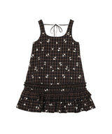 Yarn Dyed Check U-neck Mini Dress