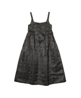 Printed Duchesse Satin Corset Midi Dress