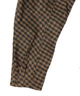 Crinkled Taffeta Check Peplum