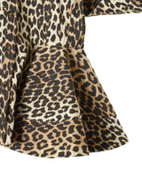 Printed Stretch Cotton Peplum Shirt-GANNI-Forget-me-nots Online Store