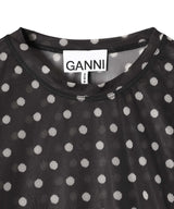 Printed Sheer Jersey Longsleeve-GANNI-Forget-me-nots Online Store