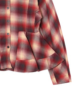 Cotton Flannel Check Peplum Shirt
