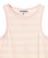 Soft Cotton Rib Tank Top-GANNI-Forget-me-nots Online Store