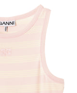 Soft Cotton Rib Tank Top-GANNI-Forget-me-nots Online Store