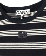 Soft Cotton Rib Tank Top-GANNI-Forget-me-nots Online Store