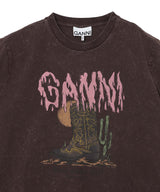 Future Heavy Jersey T-Shirt Boots Print-GANNI-Forget-me-nots Online Store