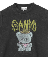 Future Heavy Jersey T-Shirt Boots Print-GANNI-Forget-me-nots Online Store