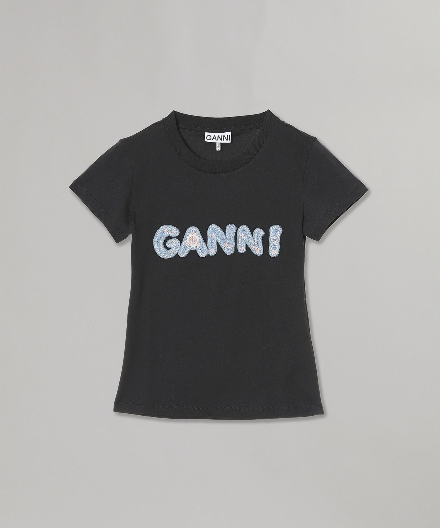 【正規品保証】新品 GANNI ガニー ロゴ オーガニックコットン ブラック Basic Cotton Jersey Baby Fit Ganni｜ガニー(GANNI)｜Forget-me-nots