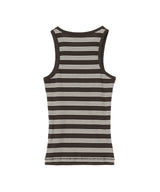 Soft Cotton Rib Tank Top Stripe-GANNI-Forget-me-nots Online Store