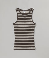 Soft Cotton Rib Tank Top Stripe-GANNI-Forget-me-nots Online Store