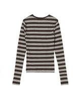 Soft Cotton Rib Longsleeve Top-GANNI-Forget-me-nots Online Store