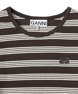 Soft Cotton Rib Longsleeve Top-GANNI-Forget-me-nots Online Store