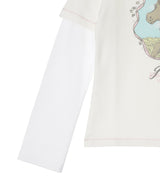 Heavy Stretch Cotton Layered Baby Fit Tee-GANNI-Forget-me-nots Online Store