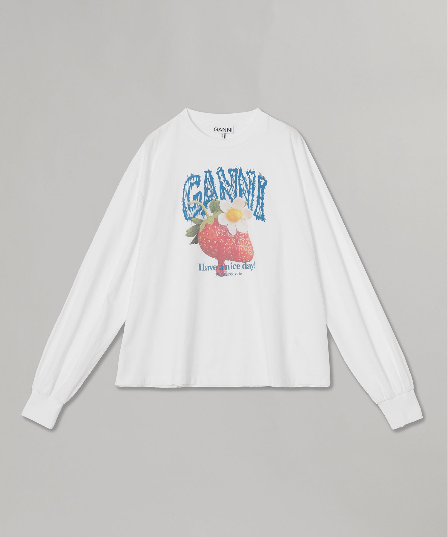 Basic Cotton Jersey Longsleeve Strawberry｜ガニー(GANNI)｜Forget