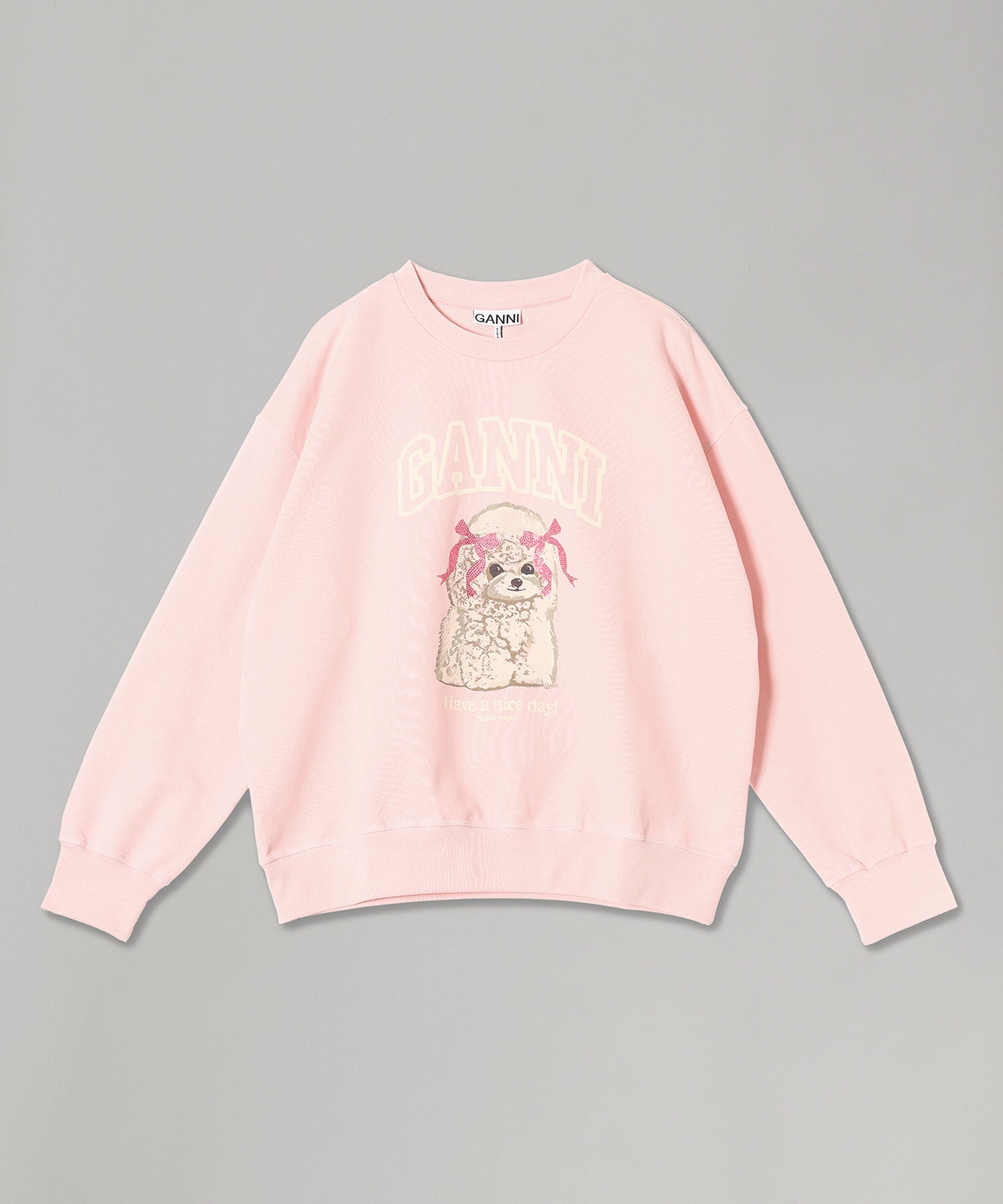 Isoli crewneck Printed Puddle｜ガニー(GANNI)｜Forget-me-nots
