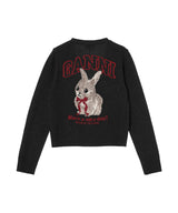 Graphic Wool Cardigan-GANNI-Forget-me-nots Online Store