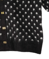 Heavy Brushed Alpaca Graphic Cardigan-GANNI-Forget-me-nots Online Store