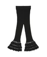 Fine Cotton Rib Crochet Pants-GANNI-Forget-me-nots Online Store