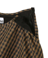 Crinkled Taffeta Check Mini Circle Skirt-GANNI-Forget-me-nots Online Store