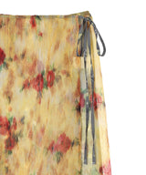Shibori Organza/Fluid Taffeta Wrap Skirt-GANNI-Forget-me-nots Online Store