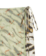 Shibori Organza/Printed Stretch Satin Skirt-GANNI-Forget-me-nots Online Store