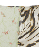 Shibori Organza/Printed Stretch Satin Skirt-GANNI-Forget-me-nots Online Store