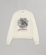 Graphic Wool Sweater Horse-GANNI-Forget-me-nots Online Store