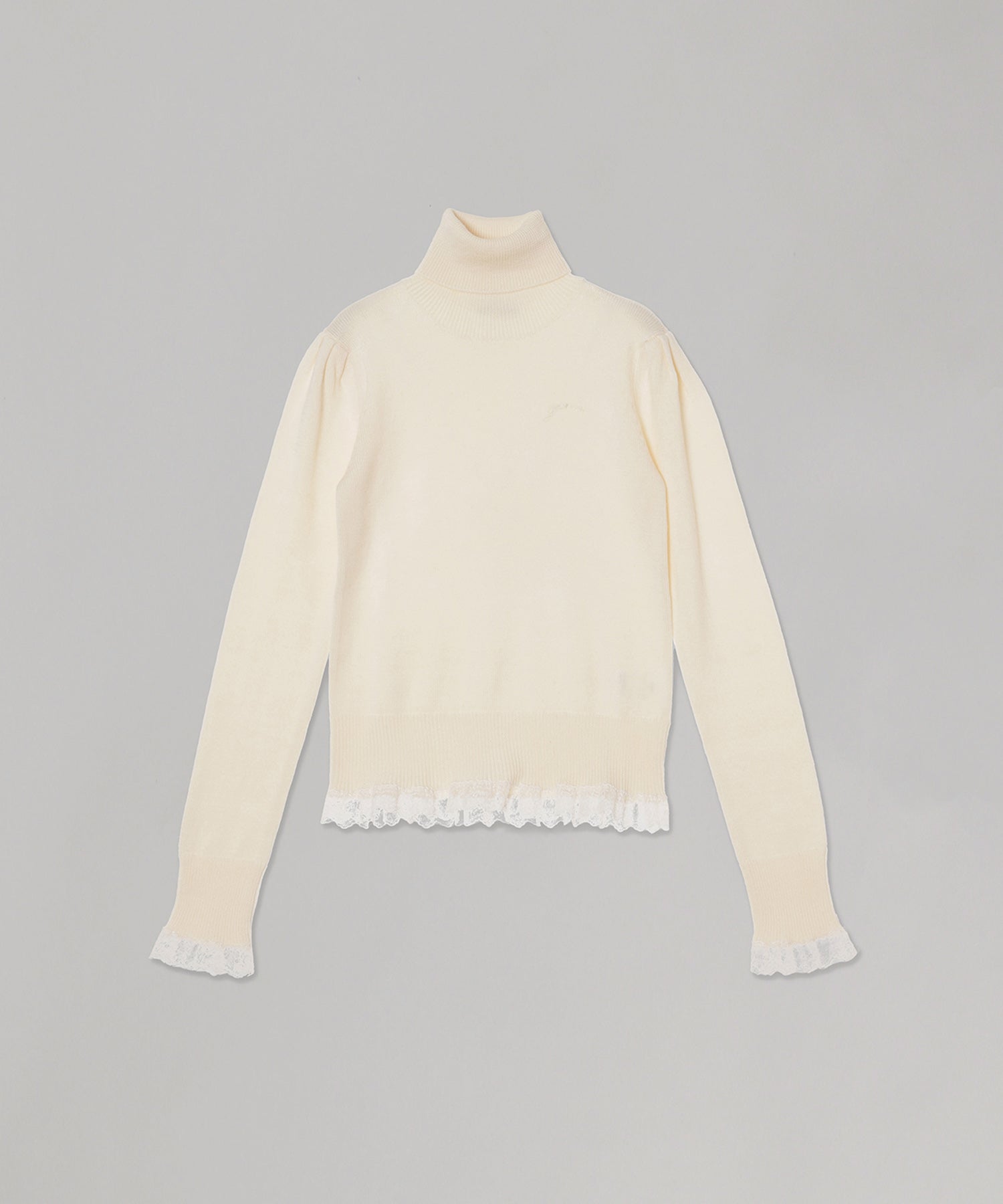 Merino Turtleneck W Lace Details｜ガニー(GANNI)｜Forget-me-nots