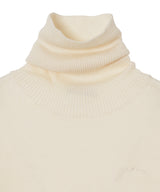 Merino Turtleneck W/Lace Detail