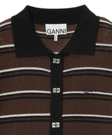 Mini Ribbed Merino Polo-GANNI-Forget-me-nots Online Store