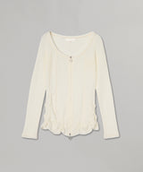 Aerial Smocked Zip-Up Cardigan