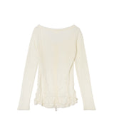 Aerial Smocked Zip-Up Cardigan
